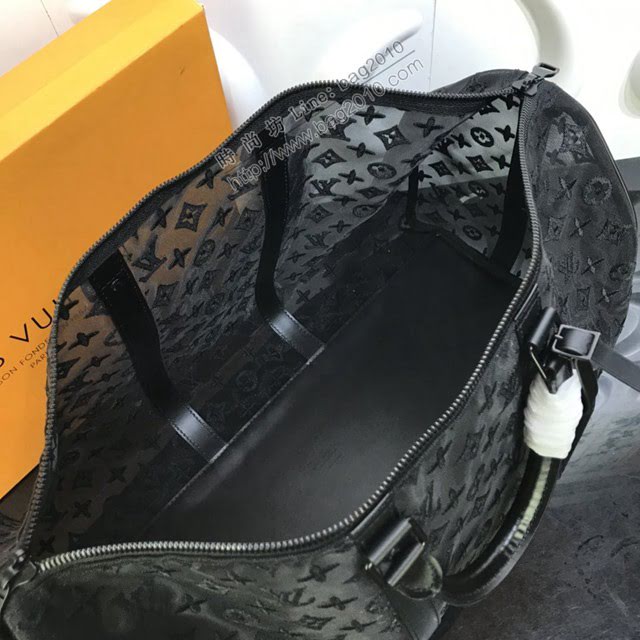路易威登LV旅行包 M53971 Keepall Bandoulière旅行袋 超輕透視網格 lv新款男士手提旅行袋  ydh3786
